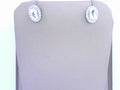Diamond and White Topaz Birthstone Earrings 10K White Gold