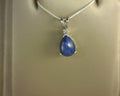 Diamond and Star Sapphire Pendant 14K White Gold