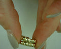 #S2159528 14KT YELLOW GOLD 15MM GROMMET PATTERN HUGGIE EARRINGS