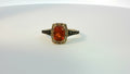 14K HONEY GOLD NEON TANGERINE FIRE OPAL 1/2 CTS
