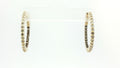 14K HONEY GOLD IN AND OUT HOOPS VANILLA AND CHOCOLATE DIAMONDS