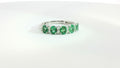 14K VANILLA GOLD COSTA SMERALDA EMERALDS 5/8CTS RING WITH DIAMONDS