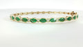 14KT HONEY GOLD COSTA SMERALDA EMERALD 2CTS BANGLE