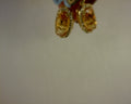 14KT HONEY GOLD 3CTS CINNAMON CITRINE , 1/3CTS NUDE DIAMONDS AND 1/10 CHOCOLATE DIAMONDS