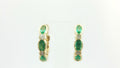 14KT HONEY GOLD  WITH 1 1/8CTS COSTA SMERALDA EMERALDS AND 1/6 VANILLA DIAMONDS