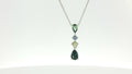 14KT VANILLA GOLD  WITH 7/8 MONTANA SAPPHIRES OMBRE PENDANT