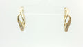 14K HONEY GOLD  1/5CT NUDE DIAMOND LEVER BACK EARRINGS