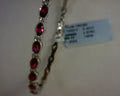 14K WHITE GOLD WITH 3 CTS PASSION RUBY , 3/8CTS VANILLA DIAOMNDS