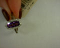 14 kt vanilla gold  1 5/8 grape amethyst with chocolate and nude diamonds