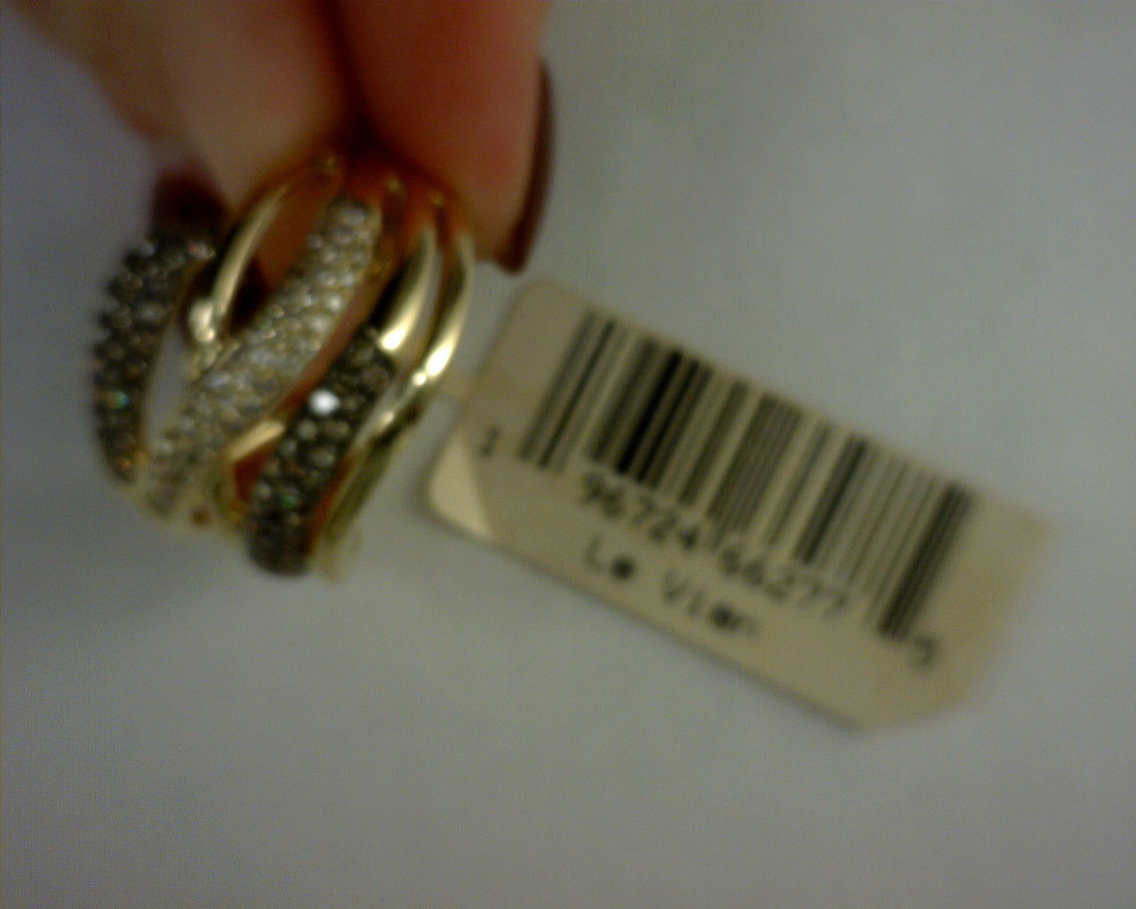 14k yellow gold with 1/2cts chocolate diamonds 1/3cts nude diamonds