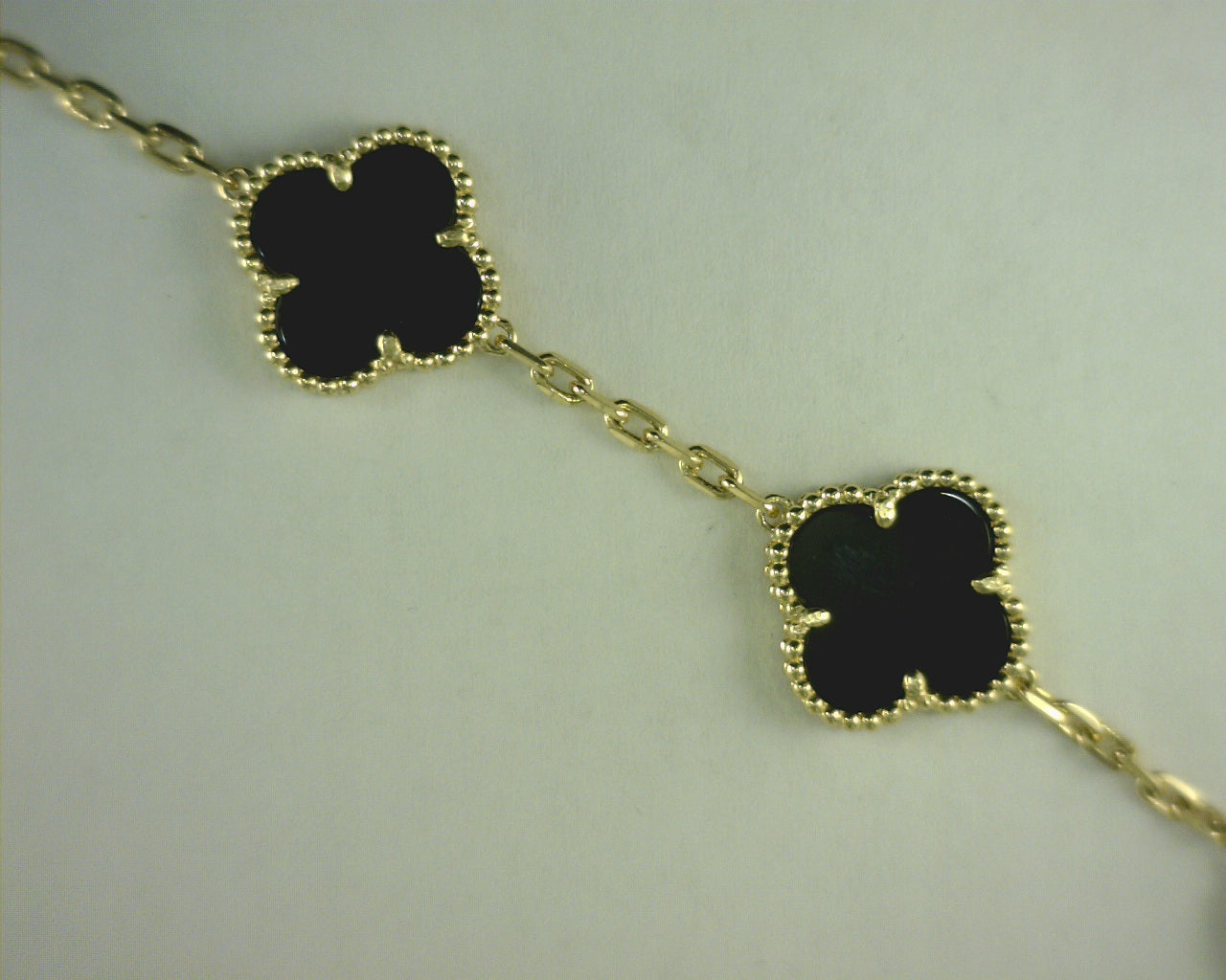 Heera Moti Black Onyx Bracelet 14K Yellow Gold 7"<br>Melissa Mashburn 3500
