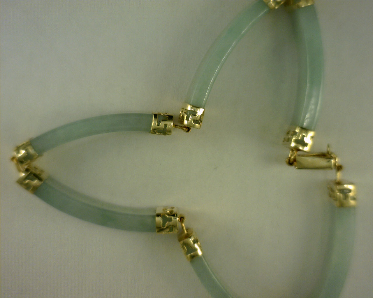 14k Yellow Gold Jade Bracelet