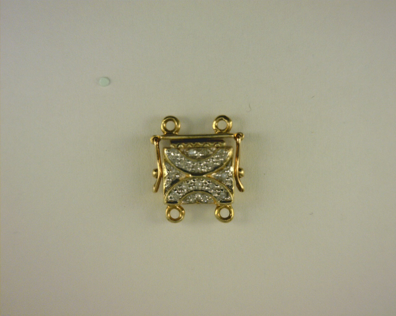 14K Yellow Gold and Diamond Slide Charm Clasp 5.2g