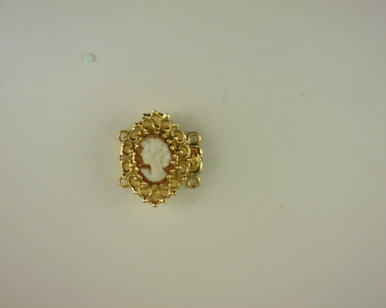 14K Yellow Gold Cameo Slide Charm 3.4g
