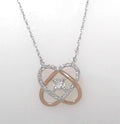 Diamond Pendant 1/10ctw 10K White and Rose Gold
