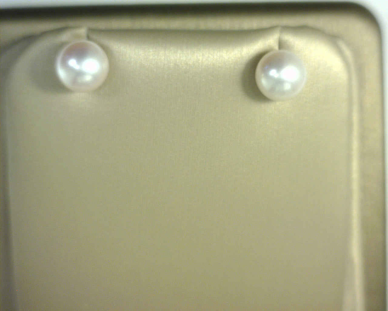 Akoya Pearl Stud Earrings 7mm A Quality 14K White Gold