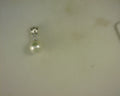 14kt Diamond and Pearl Pendant .06cttw diam