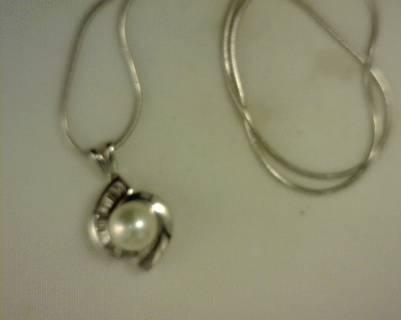 14kt Diamond and Pearl Pendant