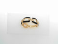 Gabriel NY Enamel - 14K Yellow Gold Bujukan Stackable Ring with Black Enamel S1904902