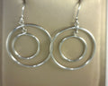 Circle Earrings 14K White Gold