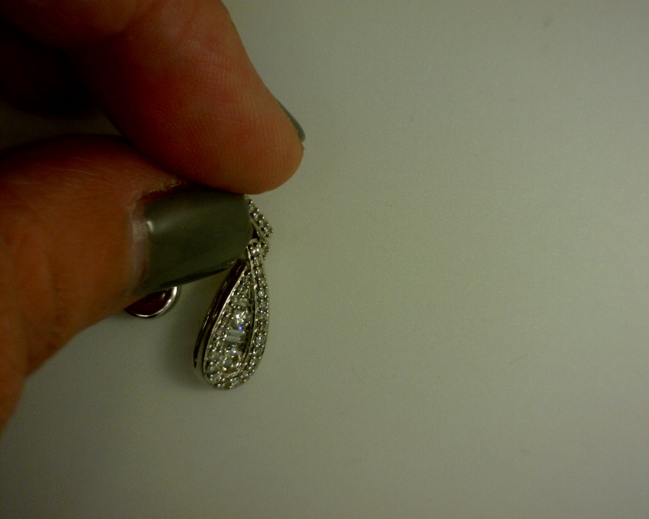 Lady's White 14 Karat Drop Earrings FINAL SALE