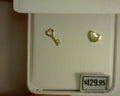 JSA 14kt Yellow Gold Heart and Key Earring Set