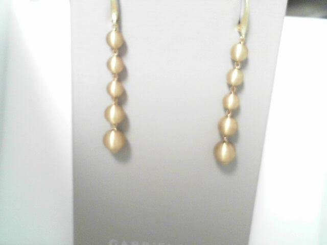 Gabriel NY 14K Yellow Gold Graduating Bujukan Beads Leverback Drop Earrings S1901967