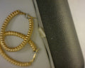 14K HONEYCOMB GOLD TWISTED HOOPS