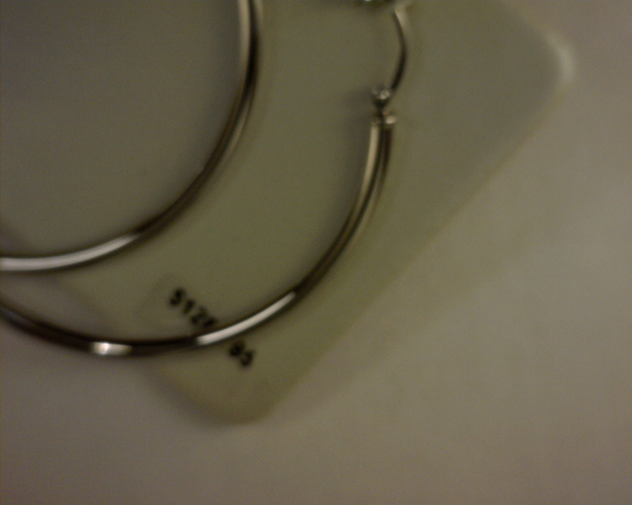 14K WHITE GOLD 2.5X5 HOOPS