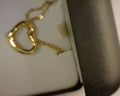14K YELLOW GOLD 18 INCH CABLE OPEN HEART