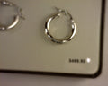 14K WHITE GOLD 3X18MM HOOP