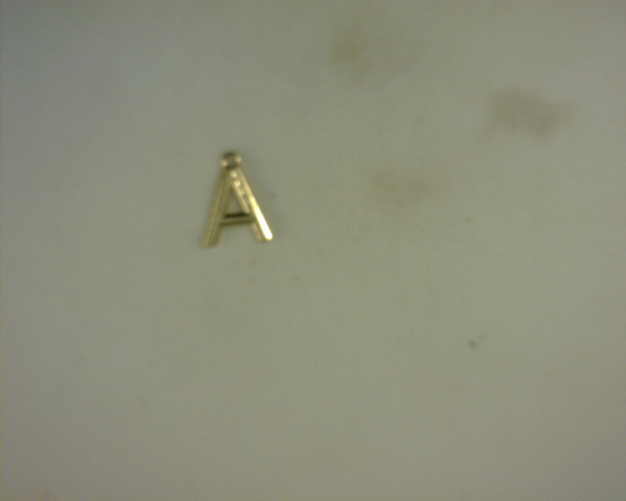 14K INITIAL A CHARM