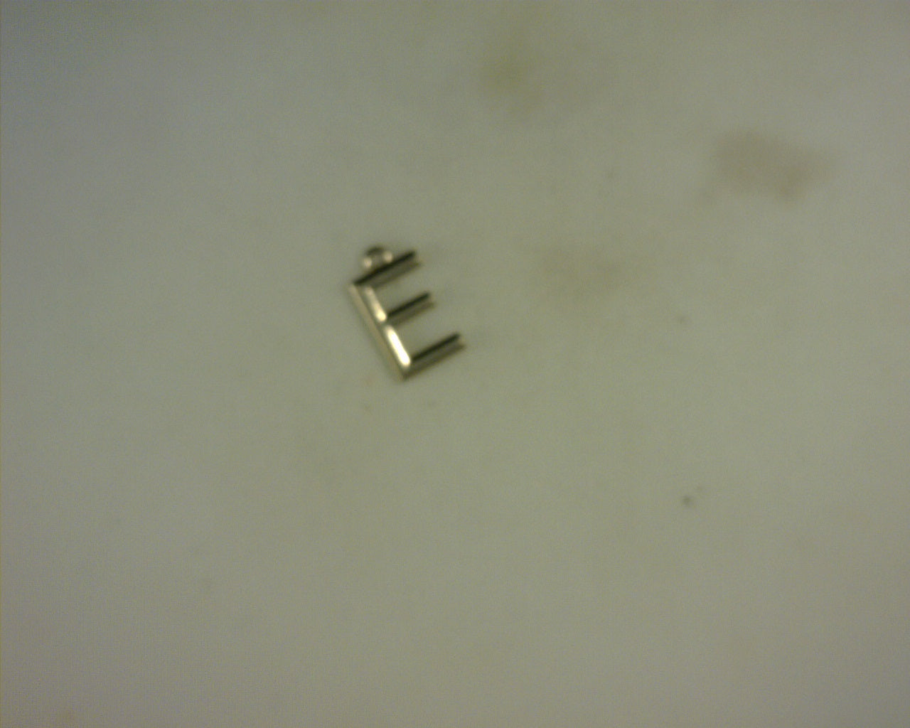 14K INITIAL E CHARM