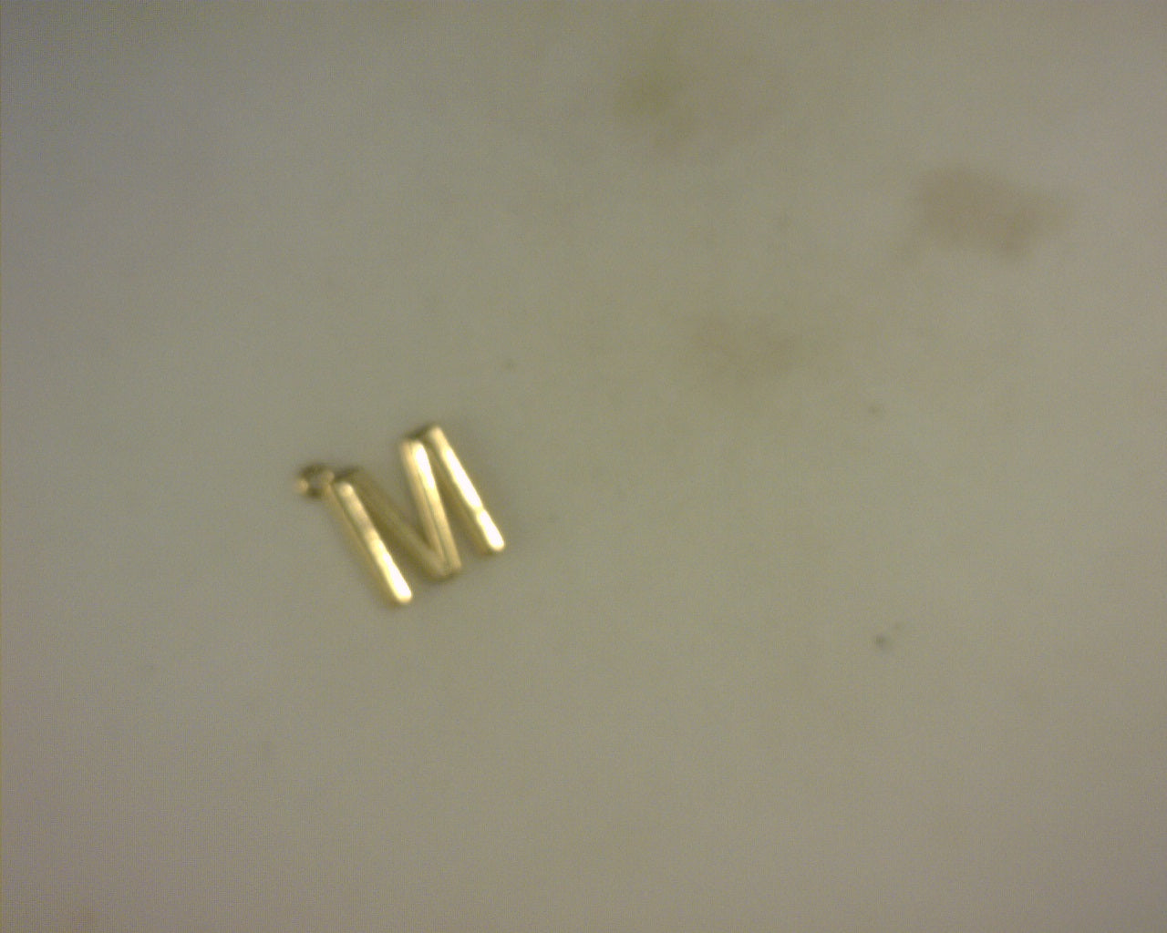 14K INITIAL M CHARM