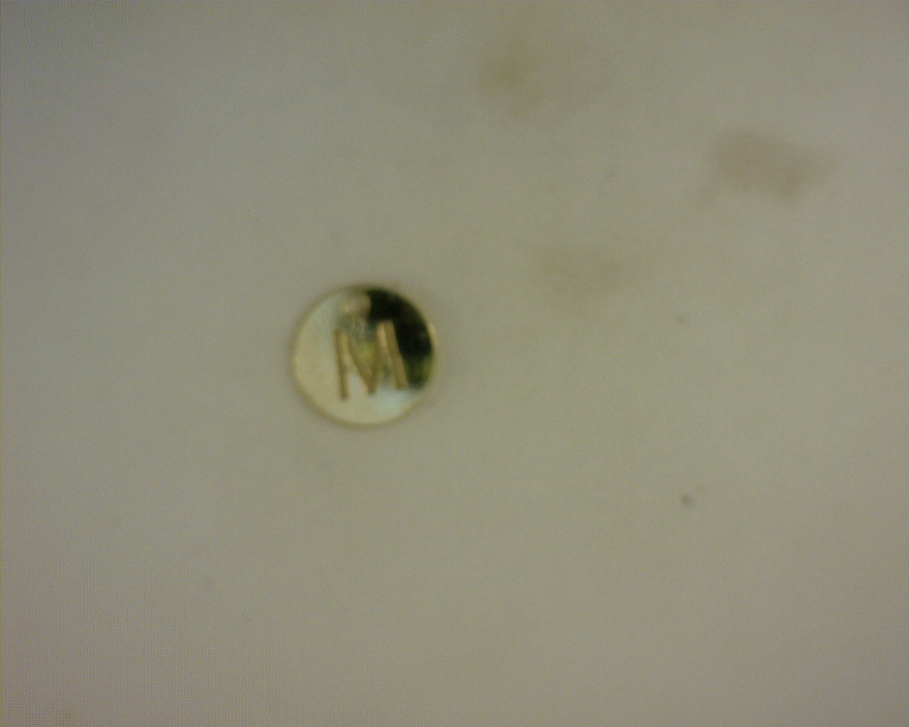 14K LETTER M CHARM