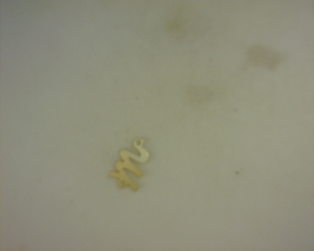 14K INITIAL LETTER K CHARM