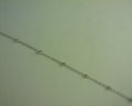 14K White Gold Bead Bracelet 8"