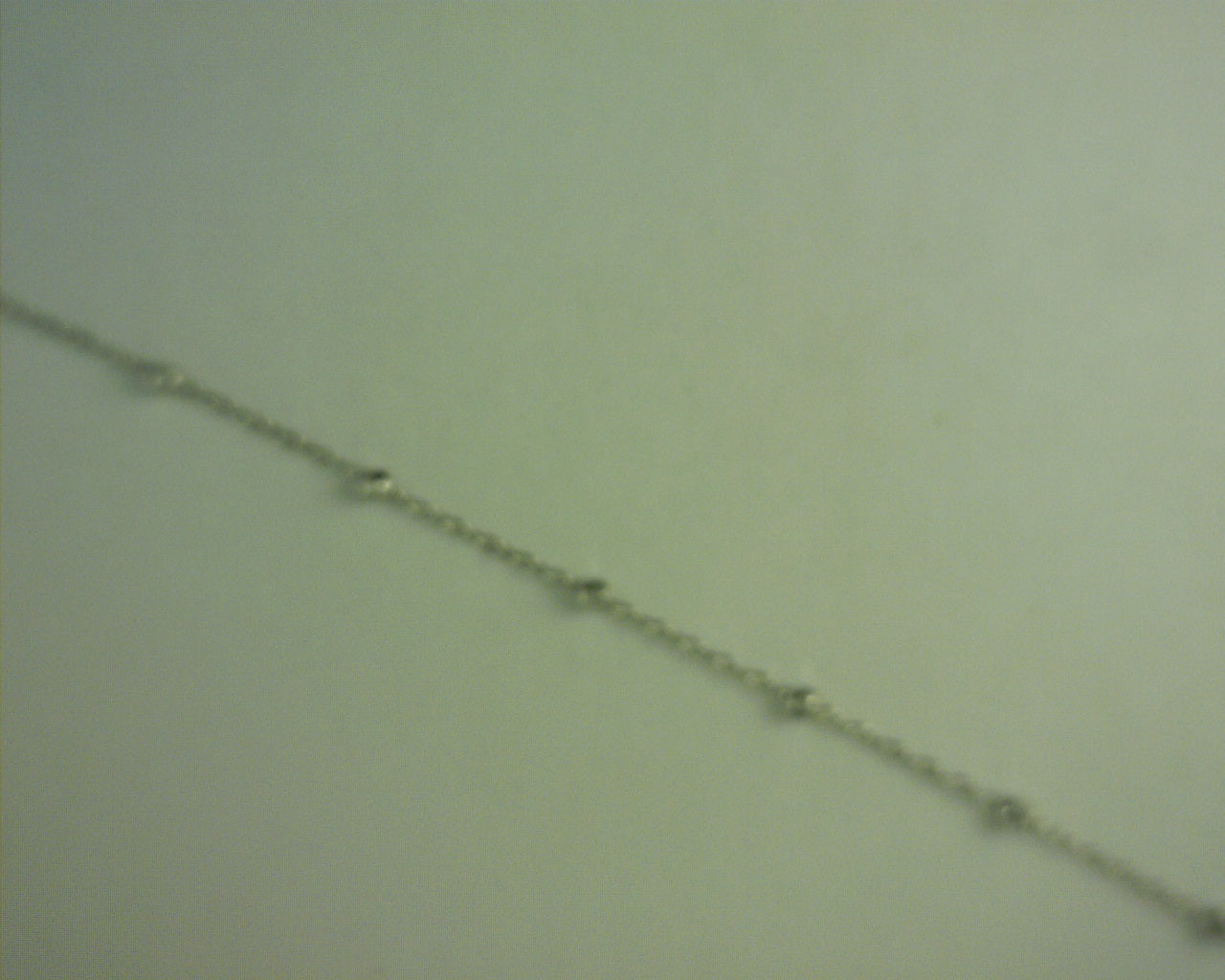 14K White Gold Bead Bracelet 8"