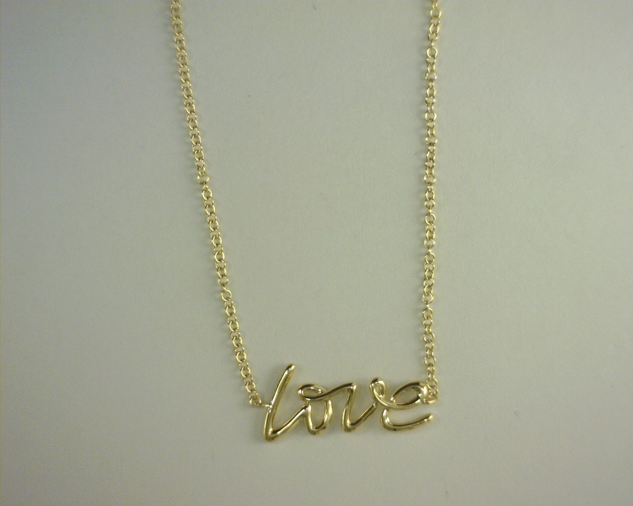 Gabriel NY 14K Yellow Gold LOVE Chain Bracelet