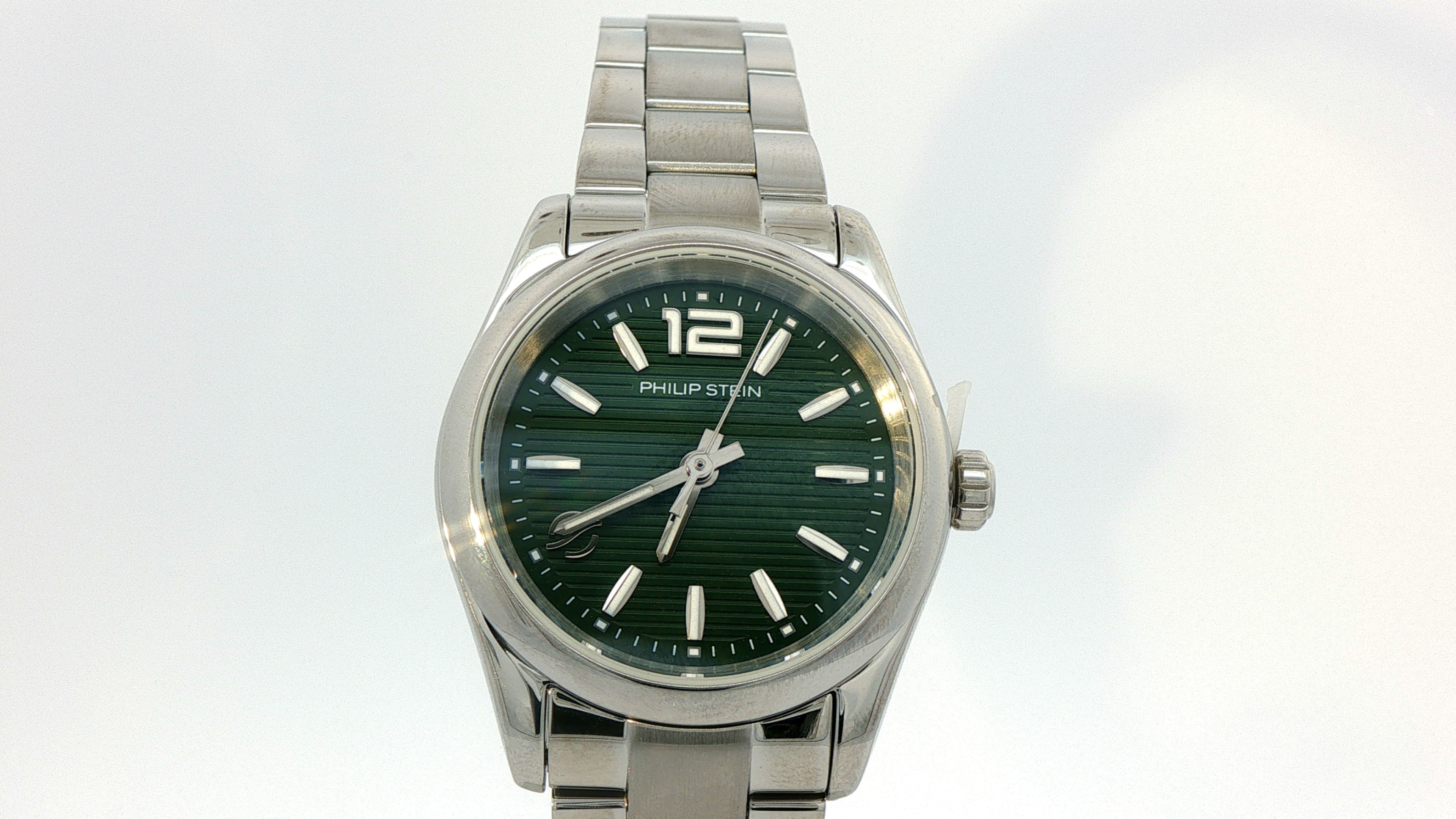 MINI ROUND SS CASE GREEN PATTERN DIAL SS BRACELET