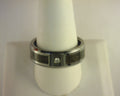 THORSTEN COLTON Tungsten Carbide Ring Ombre Deer Antler Inlay Polished Beveled Edges with Diamond