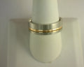 White and Rose Gold Band 14K 7mm