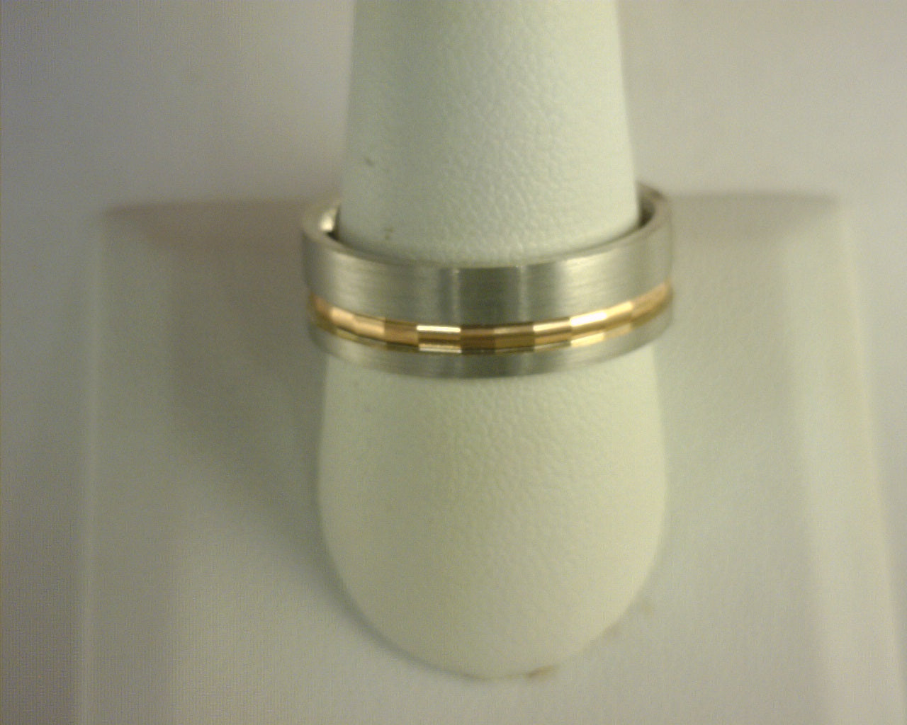 White and Rose Gold Band 14K 7mm