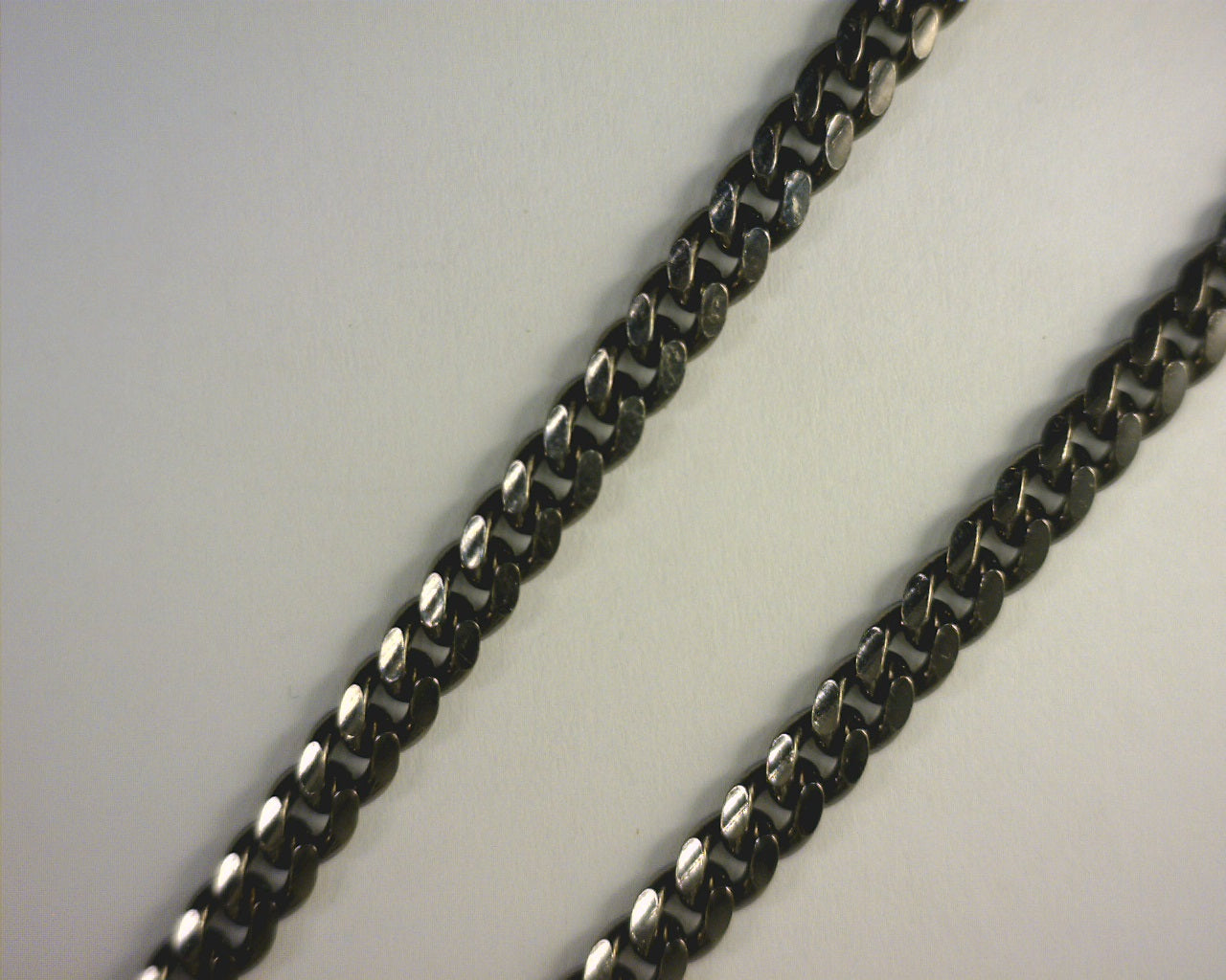 Link Chain 5mm Sterling Silver Black Rhodium Plated