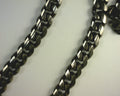 Cuban Link Chain 8.75mm Sterling Silver Black Rhodium