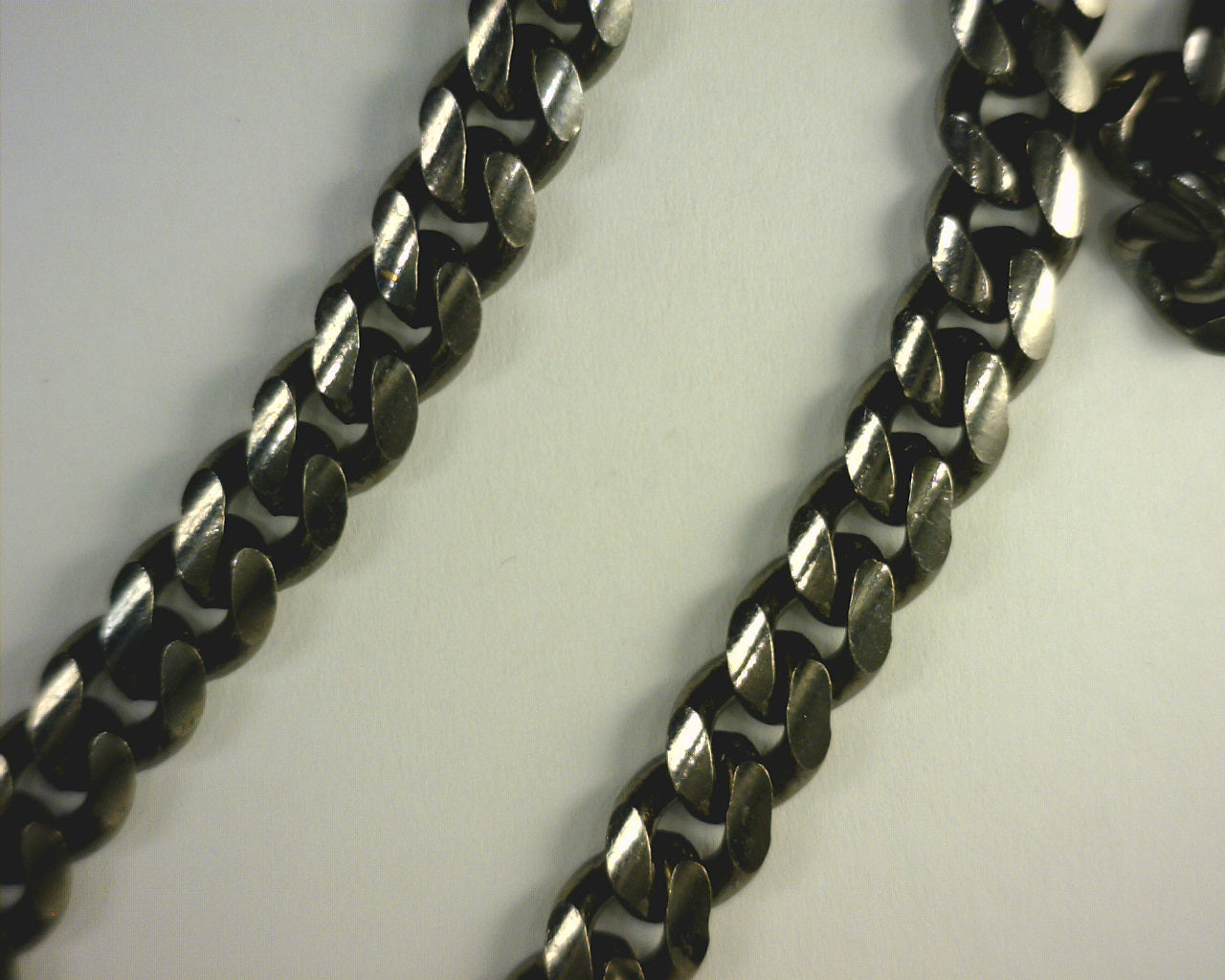 Cuban Link Chain 8.75mm Sterling Silver Black Rhodium