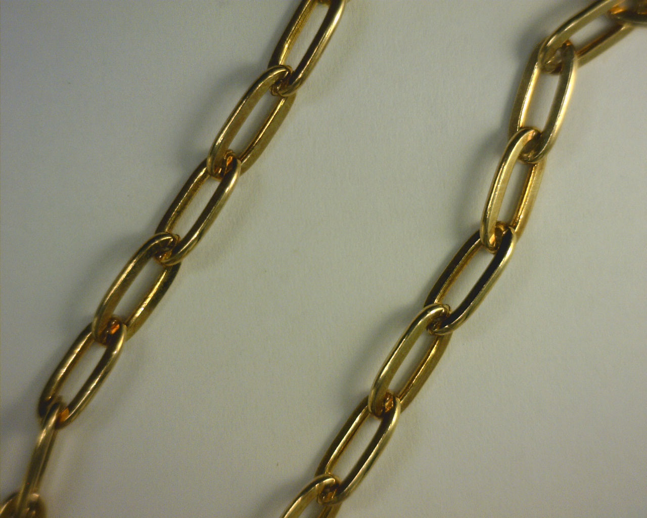 Paper Clip Chain 5mm Sterling Silver Gold Plated