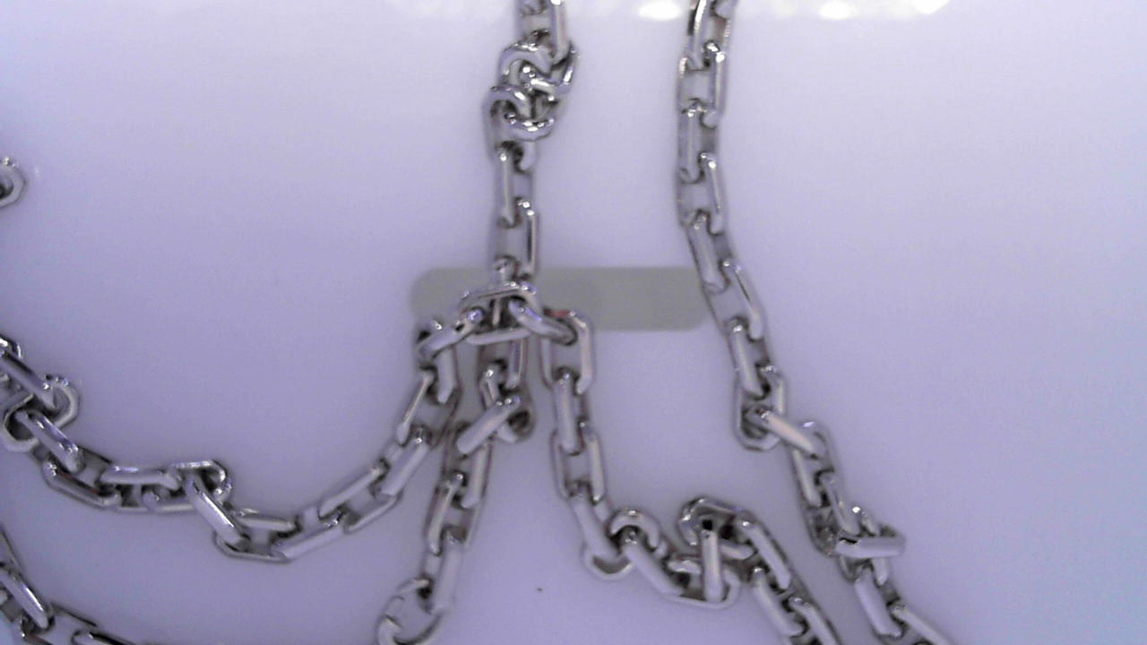 22inch 925 Sterling Silver Faceted Chain Necklace