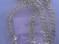 Monaco Chain 9mm Sterling Silver Gold Plated CZ