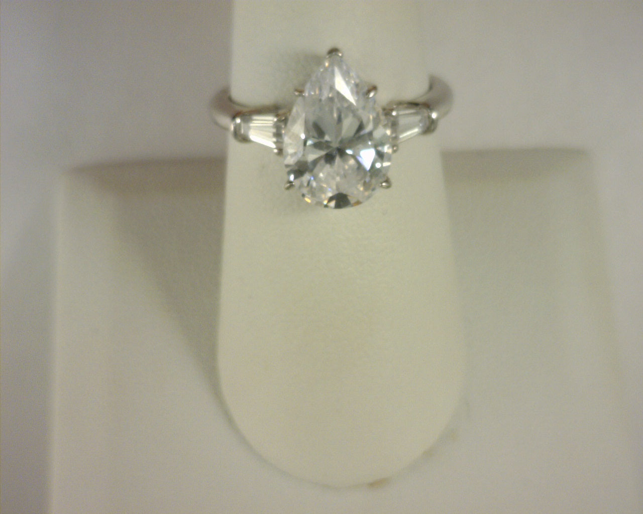 Lafonn Pear Ring Simulated Diamonds Sterling Silver